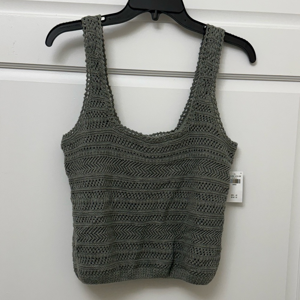 Olive Green Knit Tank Top